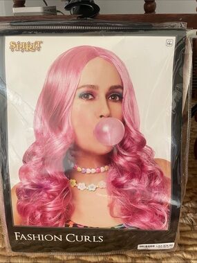 Spirit Vibrant Pink Long Fashion Curls Wig for Women